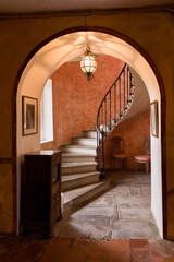 View on spiral staircase