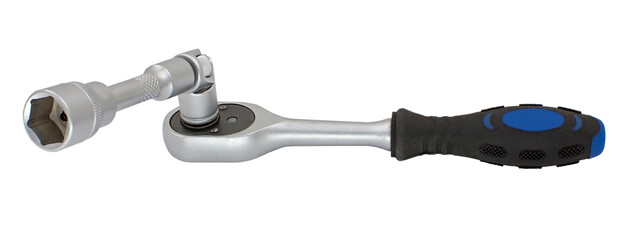 socket wrench on a white