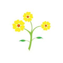 Yellow Flower Green Leaf Treen Nature Plant