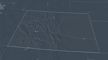 Colorado, United States - outlined. Administrative