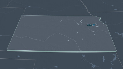 Kansas, United States - extruded with capital. Administrative