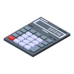 Finance calculator icon. Isometric of finance calculator vector icon for web design isolated on white background