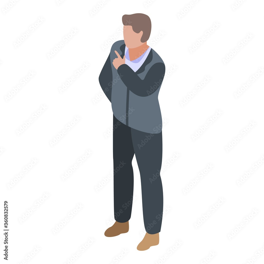 Poster investment trader icon. isometric of investment trader vector icon for web design isolated on white 