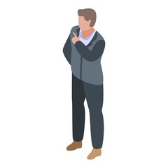 Investment trader icon. Isometric of investment trader vector icon for web design isolated on white background