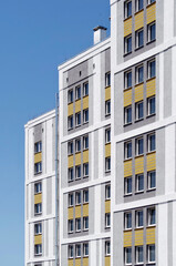 Modern panel apartment building