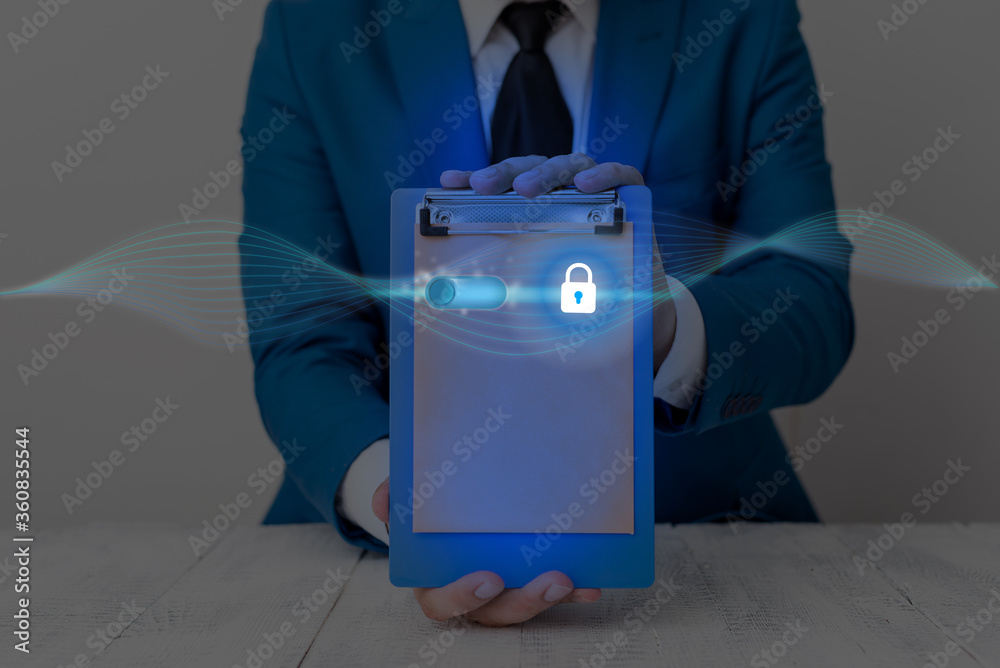 Poster graphics padlock for web data information security application system