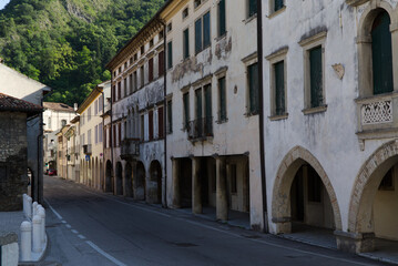 Fototapeta na wymiar Italy, Vittorio Veneto, detail view of the Serravalle neighborhood
