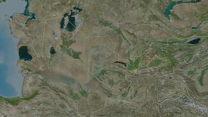 Uzbekistan - overview. Satellite