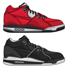 set vector lifestyle shoes