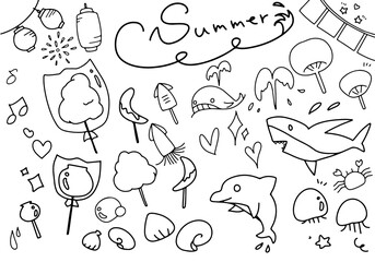 手描き　夏　セット