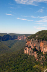 Fototapeta na wymiar A view of the Grose Valley at Blackheath in the Blue Mountains west of Sydney