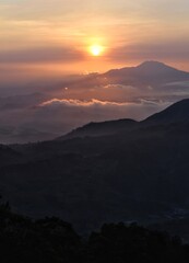 sunset in the mountains