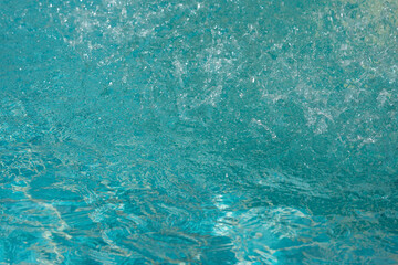 Bubbles and wave water in the pool
