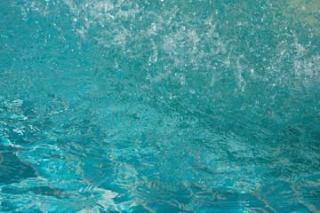 Bubbles and wave water in the pool