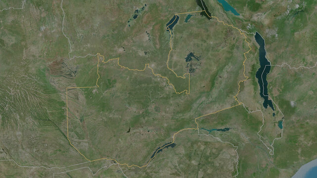 Zambia - overview. Satellite