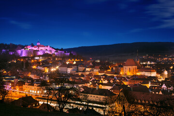 Fototapeta premium Kronach Festung Rosenberg mit Spezial anleuchtung