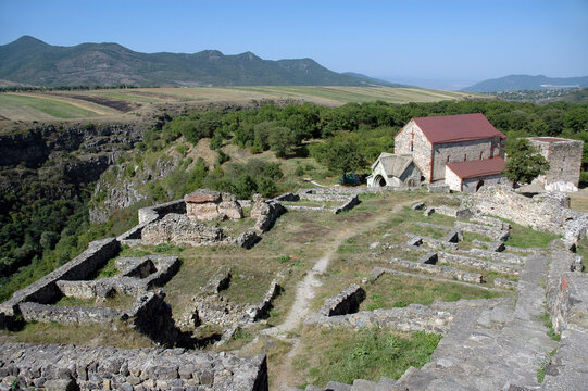Archeological site Dmanisi (ruins of medieval town and fortress). Kvemo Kartli Region, Georgia, Caucasus.