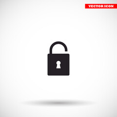 Lock vector icon , lorem ipsum Flat design