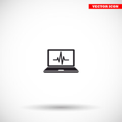  laptop  vector icon , lorem ipsum Flat design