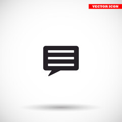 Chat sms  vector icon , lorem ipsum Flat design