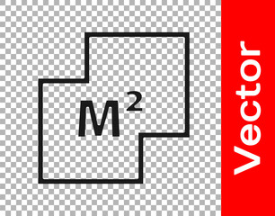 Black House plan icon isolated on transparent background.  Vector Illustration