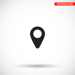 Map pin vector icon , lorem ipsum Flat design
