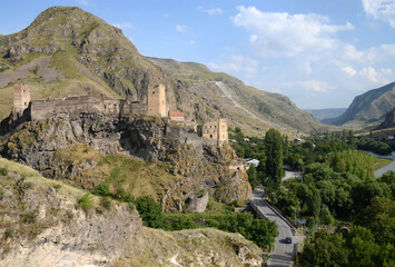 Fototapeta premium Khertvisi fortress is one of the oldest fortresses and one of the main touristic attractions in Georgia.