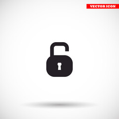 Lock vector icon , lorem ipsum Flat design