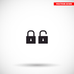 Lock vector icon , lorem ipsum Flat design