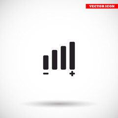 Settings music  vector icon , lorem ipsum Flat design