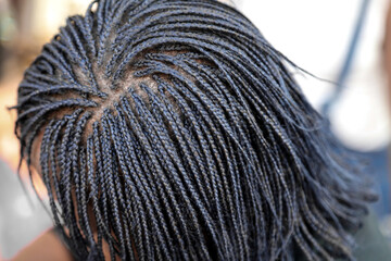 African pigtails on the girl&rsquo;s head.