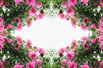 Floral frame for decorating a holiday project