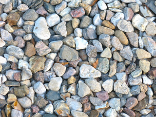 multi-colored gravel made of stones, excellent natural background