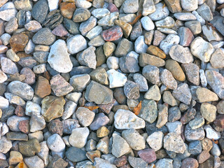 multi-colored gravel made of stones, excellent natural background