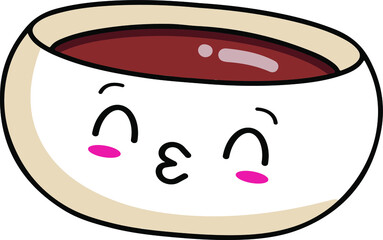 Cute Character Kawaii Asian Soup