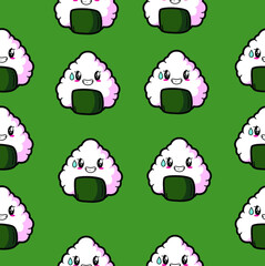 Cute Character Kawaii Asian Sushi Pattern