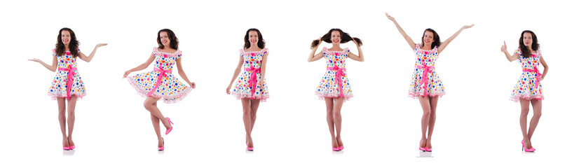 Woman isolated on the white background