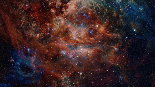 Space galaxy background with nebula. Elements of this image furnished by NASA © Supernova