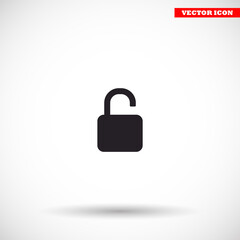 lock symbol on gray background , lorem ipsum Flat design