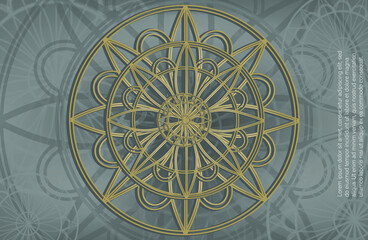 Islamic ornament vector.modern golden ornament on a transparent background. vector illustration. Mandala