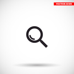 Magnifier with a man  vector icon , lorem ipsum Flat design