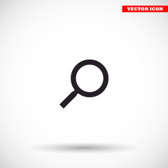 Magnifier with a man  vector icon , lorem ipsum Flat design