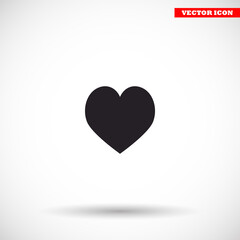 Heart vector icon , lorem ipsum Flat design