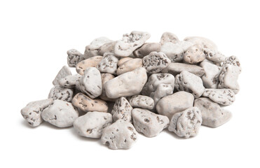 candy colored pebbles isolated