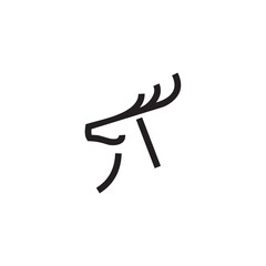 Deer Head Logo Design Concept Stock Vector