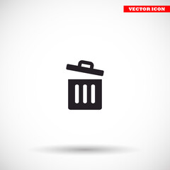 Trash vector icon , lorem ipsum Flat design