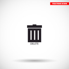 Trash  vector icon , lorem ipsum Flat design