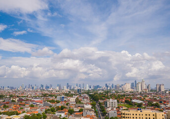 Fototapeta premium Panorama of the city of Jakarta - the capital of Indonesia.