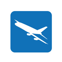 aircraft icon, vector illustration, white background  
