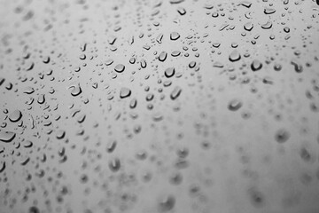Raindrops on window glass,condensation on the window,natural background
